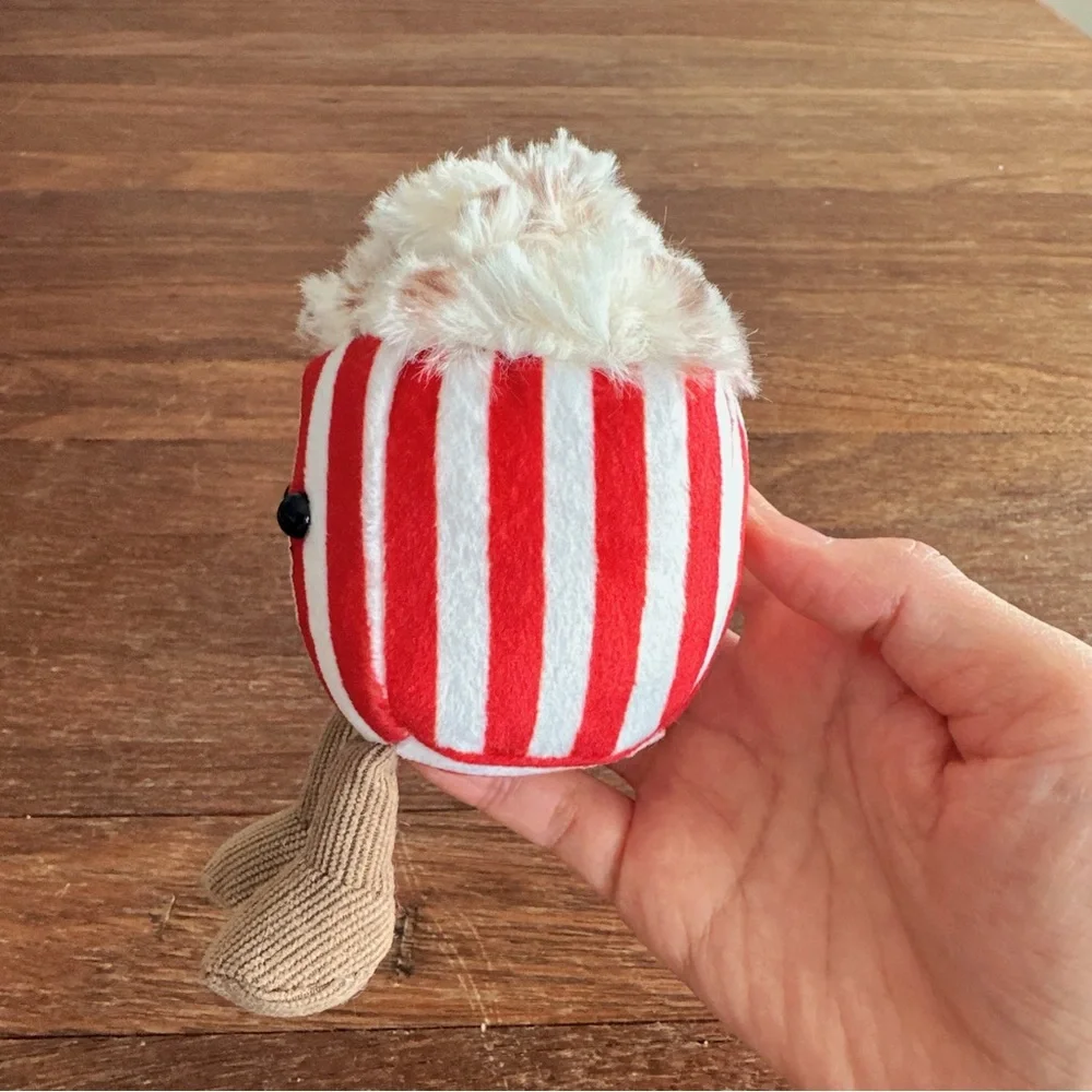 Cute Popcorn Plush Toy Aesthetic Kawaii Soft Stuffed Doll Funny Gift